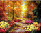 MXJSUA DIY 5D Diamond Painting Kits de perforación Cuadrados completos Rhinestone Picture Art Craft para la decoración de la Pared del hogar 30x40cm Autumn Landscape Blossom