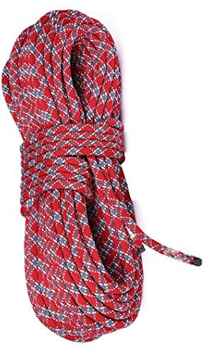 ZXLLAFT-SW Outdoor Kletterseil, 10Mm X 40M (131 Fuß) High Strength Cord Sicherungsseil, Flucht Seil Ice Climbing Equipment Feuer-Rettung,Red