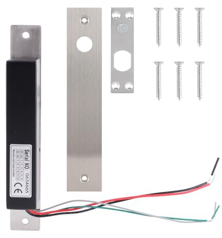Cerradura de Perno Eléctrico, DC 12V 5 líneas Cerradura de Puerta con Cerrojo Eléctrico para Cerradura de Puerta para Control de Acceso de Seguridad, Teclado de Cerrojo Magnético