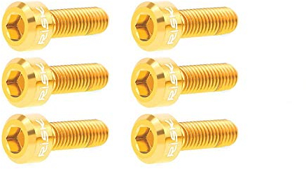 6 Pezzi Vite da Bicicletta, M5 x 16/M5 x 18mm Viti in Lega di Titanio Bici, Bulloni Accessori per Manubrio Sterzo Biciclette