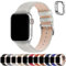 Fullmosa Correa para Apple Watch, Correas de Cuero Genuino Compatible con Apple Watch SE Series 8 Series 7/6/5/4/3/2/1/Se/Se2, Blanco marfil + hebilla de Plata,38mm/40mm/41mm