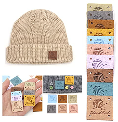 80 Stück Handmade Labels Tags Etiketten Kleideretiketten Stoffetiketten Textiletiketten Nähen DIY Dekor