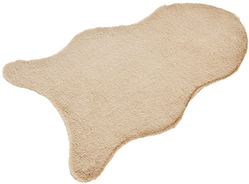 matches21 Flauschig weiches Kunstfell Dekofell hochwertiges Hasenfell-Imitat gemütlicher Fellteppich Teppich kurzflorig Fellimitat 80x50 cm Farbe beige
