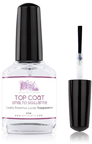 Top Coat Lucido Smalto Sigillante per Unghie 12ml ad Asciugatura Rapida - Smalto Trasparente per manicure e pedicure Top Coat per Unghie con Effetto Gloss, Sigilla e Protegge lo Smalto Lucido