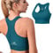 CLDFHX Women Sports Bra High Impact Support Comfort Seamless Racerback Sports Bras with Removable Pads for Exercise Yoga Workout Gym Running Fitness, Green/S