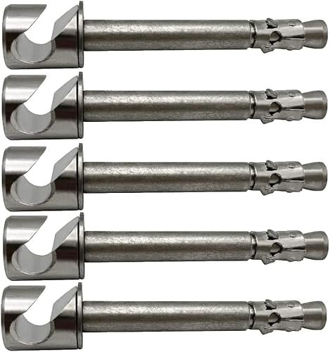 Poolzilla 5-Pack Stainless Steel 3 Wall Anchor for Pool Safety Cover, Easily Install Pool Cover with These Durable Wall Anchors