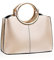 NICOLE & DORIS Damen Henkeltaschen Elegante Frauen Umhängetasche mit Top Griff Mehreren Fächern Designer Tasche Klein Mode Schultertasche Handytasche PU Leder Weiß