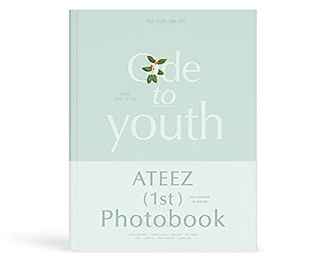 ATEEZ - 1st Photobook [ODE TO YOUTH] Photobook + Behind Book + Mini Poster + Photocard Set + Making DVD