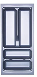 KÖNIG Besteckeinsatz I Silbergrau für SO-Box, Blum Tandembox u. ModernBox mit Korpusbreiten 300-1200 mm (30er Korpus - 219 x 473 mm)