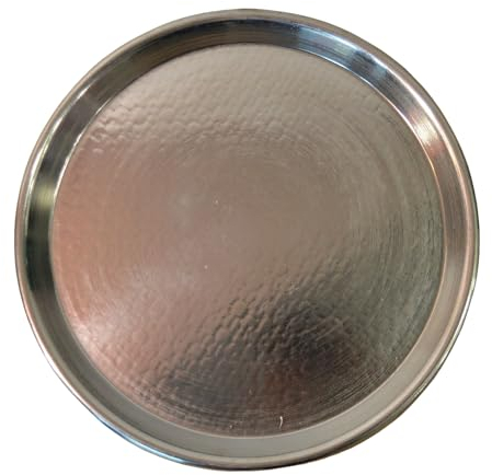 PARDINI - Teglia tonda in rame stagnato, bordo 2cm, diametro 30 cm, ideale per farinata, cecina, pizza o focaccia