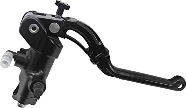Pompa Freno Forgiata 19X20 Con Corpo Pompa Anodizzato Nero, Leva Revolution Lunga Nera (Pomello+Inserto) per BMW HP4 dal 2013 al 2014, CC 1000