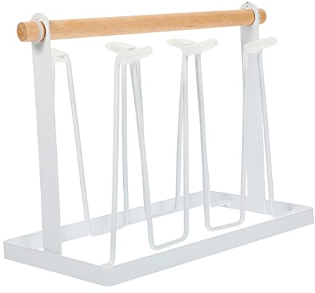 BESPORTBLE Cup Storage Rack Beer Glasses Rack Cup Drying Stand Countertop Cup Rack Display Holder Mugs Glasses Cup Holder Teat Cups Dryer White Baby Delicate Wine Glass Silica Gel