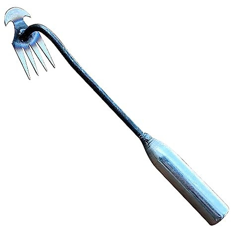 Zappa Diserbo Manufatto Radicatura Attrezzi per diserbo Giardinaggio Rastrello per diserbo Attrezzi agricoli in Acciaio Piccola Zappa Sciolto Scavare Selvatiche Ramponi Automatici (A, One Size)