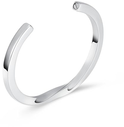 VCCWYQK Openable Manschette Armreif Urne Armband für Asche für Frauen Männer Manschette Armreif Memorial Einäscherung Schmuck Edelstahl Keepsake