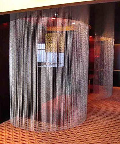 BODHIS Kristallperlen-Türvorhang, Zimmertür, Fenster, Perlen, Fadenvorhang, Perlen, Wandpaneel, Fransenteiler, halbhängende Vorhänge (A 105 x 200 cm)