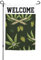 Willkommensgartenflagge Gras Rauch Augäpfel Hofflaggen wetterbeständig Bauernhaus Outdoor Veranda Dekoration Heimdekoration 30,5 x 45,7 cm