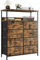 Nicehill Chest of Drawers, Dresser for Bedroom with 8 Drawers, Tall Storage Organizer Unit with 2-Layer Shelves, Large Storage Organizer Unit for Bedroom, Kids room, Living room, Closet(Rustic Brown)