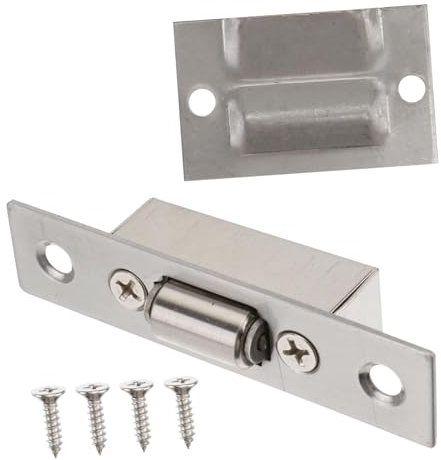 Veemoon Cerniera Regolabile Acciaio Inossidabile Per Porte Armadio Chiusura e Facile Installazione Finitura Satinata Spazzolata Accessorio Per Porte Interne e Armadi