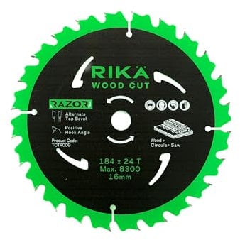 Rikä TCTR009 Razor Pro TCT Circular Saw Blade 184mm x 24T x 16mm