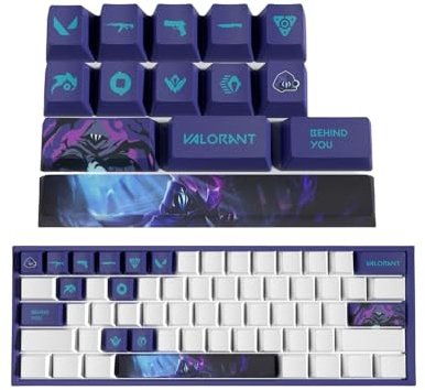 ButkUs Valorant Omen Set mit 14 Tastenkappen für mechanische Tastatur, PC, Universal, PBT OEM Profile Dye Sublimation Layout, verschleißfeste Beschichtung, als Geschenk für Freunde