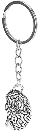 fumooa Gehirn Keychain Legierungs-intelligentes IQ Keychain FOB-Ketten-medizinischer Mensch