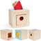 FCSONU Montessori Spielzeug Baby ab 12 Monate, Holz Montessori Tücherbox Toys 6 Monate, Tissue Box Toys, Sensorik Motorik Spielzeug 1 Jahr, Kinder Geschenke für Geburtstag Weihnachten Jungen Mädchen