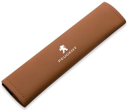 YDDNRBU Copri Imbottitura Cintura Sicurezza Auto per Peugeot GT GTI gtline 508 5008 3008 208 2008 308 Protezione Cintura Sicurezza Rimovibile Seats Belt Padding Interni Accessori,Cognac Style