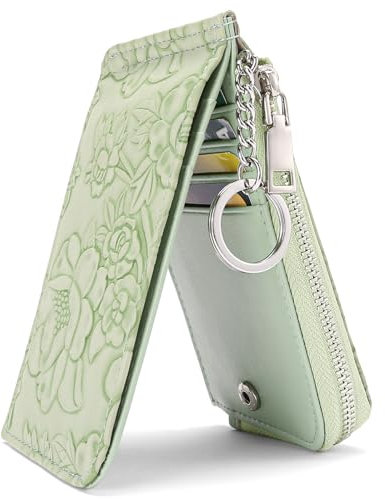 GAEKEAO Porte Carte Femme Portefeuille Femme Porte Monnaie Femmes Portefeuille Petit Format avec Blocage RFID Porte-Monnaie avec Poche Zippée