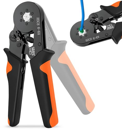 Idota Pinze Crimpatrici 0,25-6mm² Pinza Crimpatrice Capicorda Esagonali Crimpatrice Puntalini