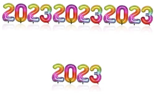 Cabilock 4 Sets 2023 Aluminiumfolie Ballon Neujahr Girlande Ballon Party Ballon Festival Ballons 2022 Ballons Ballons Dekorationen 2022 2022 Ballon Metallische Ballons