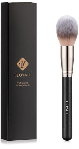 TEOYALL Pinceau ovale pour fard à joues, poils synthétiques ultra pelucheux pour poudre libre