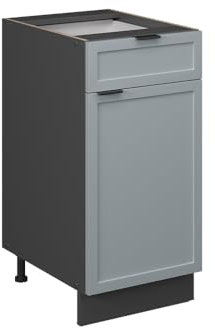 Vicco Küchenschränke Fame-Line, Hellblau-grau, 40 cm ohne Arbeitsplatte