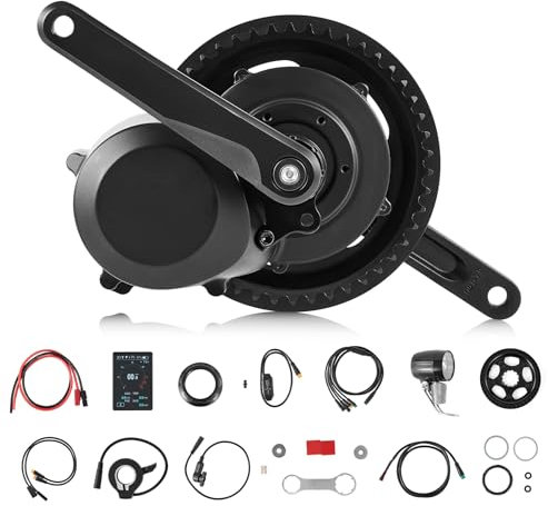CO-Z Mittelmotor E-Bike Umbausatz 48V 750W Motor mit optionalem E-Bike Display Custom für Mountainbike (Akku Nicht inkl.)