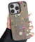 ZTOFERA Case for iPhone 14 Pro, Aesthetic Silver Phone Case with Climbing Flowers Pattern, Glossy Hard PC Back Case Silicone Bumper Shockproof Protective Cover for Girls Women - Climbing Flower
