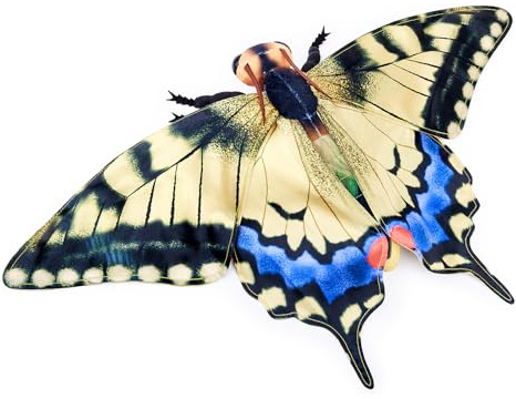 lilizzhoumax Schwalbenschwanz-Schmetterling Stofftier Plüschtier realistisches Schmetterling Plüsch schönes Tier niedliche und weiche Geschenke für Kinder Jungen und Mädchen 16” Gelb