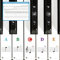 Basic Music Theory Poster Set, Piano Keyboard & Staff Notation Guide and Colourful Piano Keyboard Sticker Note Labels (Stickers and Theory Poster)