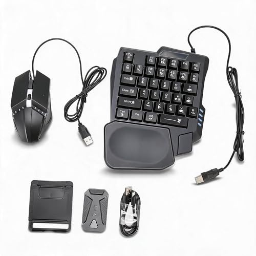 MENDUNER Gaming Tastatur und Mauskombination 4 in 1 Combo Pack Bluetooth Direktverbindung Ohne Verzögerung Einfach zu bedienen Einsatzz für mehrere Anwendungen mit Telefonständer