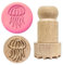 OLYCRAFT Holzstempel Mit Griff 4.5x2.5cm Quallen Rundstempel Holz Tonstempel Runder Holzstempel Runde Töpferstempel Kleiner Stempel Für Kartengestaltung DIY Bastelarbeiten Brieftagebuch