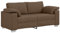 vidaXL Zeitgenössisches Braun 3-Sitzer Sofa mit verstellbaren Armlehnen, fleckenresistent, perfekt für Wohnzimmer und Familienräume, Bequeme Couchpolsterung