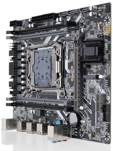 LICAEVEY X99 Micro ATX Gaming Motherboard for LGA 2011-3, Supports I7 & Xeon E5 V3/V4 CPUs, 4x DDR4 128GB, Dual M.2 NVMe/NGFF, Gigabit LAN, SATA 3.0