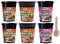 Cup Noodles Selection Pack 3 Varieties 2 of each Flavour. 6 Great, Quick Snacks for On The Go meals. Chicken Curry, Special Chick Oriental Beef with Kingdom Supplies Spoon