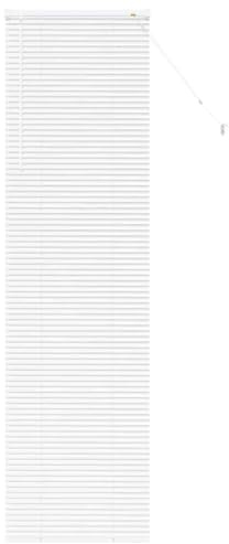 vidaXL Venetian Blinds Height Adjustable White 220 x 60 cm Aluminium, Modern Rectangular Venetian Blinds, Durable Kitchen, Adjustable Indoor, Privacy, Light Control, Matte Finish
