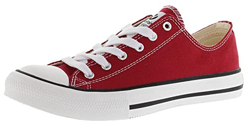 victoria Basket Unisex Tribu Lona & Puntera De Goma 106550 para Adulto Carmin 36