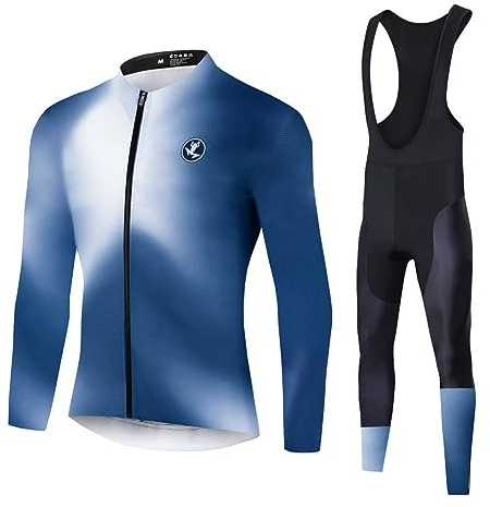UGLY FROG LJ38 Winter Jersey Thermisches Fahrradtrikot Vlies Thermo Langarm Shirt+Bib Lange Hosen Herren Breathable Radfahren Fahrrad Anzüge Fahrradbekleidung