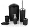 Keraiz® 6 Pcs Plastic Bathroom Accessory Set | Luxury Bath Accessories Bath Set with Soap Dish & Dispenser, Cup, Toilet brush and Bin