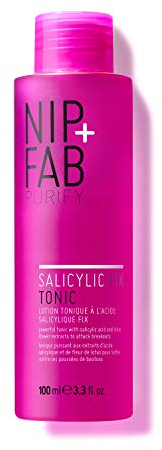 Nip + Fab Salicylsäure Fix Tonic für Gesicht mit Hamamelis, Lotusblüten-Extrakt, BHA-Toner für Ausbrüche, Poren minimieren, Ölkontrolle, 98 ml