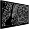 Feeby Leinwandbilder New York City Bilder Kunstdruck Stadtplan Karte Schwarz 60x40 cm