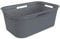 Rotho Brisen Cestino Lavanderia con 4 Maniglie, Plastica (PP) senza BPA, Grigio (Antracite), 40 L, 59.6 x 39.6 x 23.2 cm
