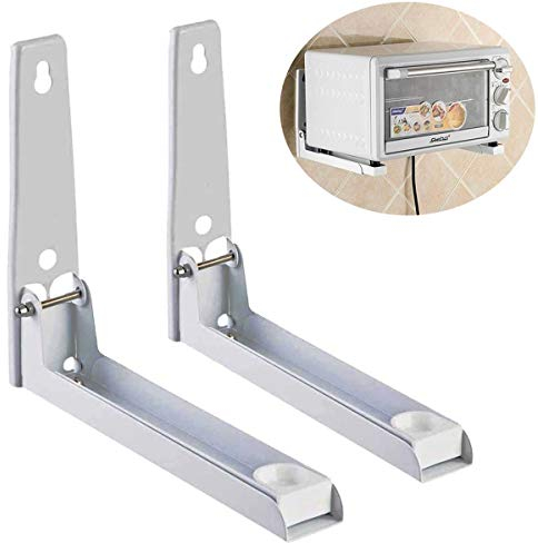 Support de fixation murale pliable pour four à micro-ondes - Blanc