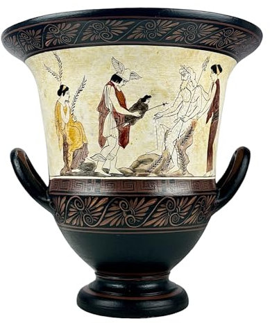 Hermes and Infant Dionysus Krater Vase im antiken griechischen Keramikmuseum